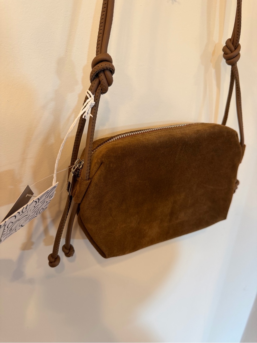 Suede Crossbody Bag leather small‎